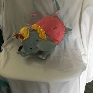 Kids Elephant Crossbody Bag - Pink and Gray